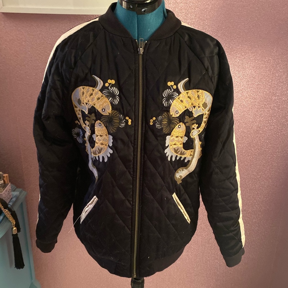 embroidered bomber jacket